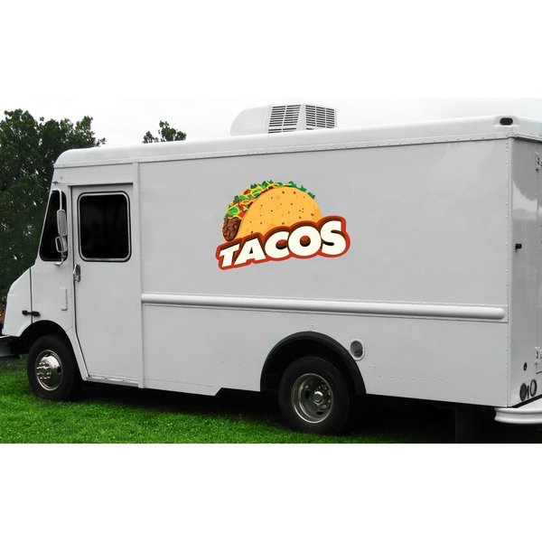 Signmission Safety Sign, 9 in Height, Vinyl, 6 in Length, Tacos, D-DC-12-Tacos D-DC-12-Tacos